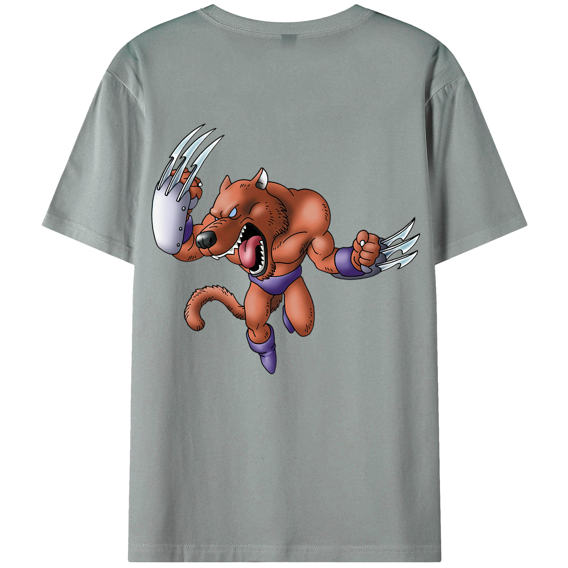 （画像用） ドラゴンクエスト Doragon Kuesuto Dragon Quest 綿100％ メンズ半袖Tシャツ（バックプリント） 通気性